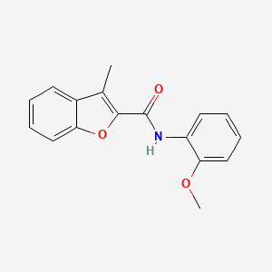 molecular formula C17H15NO3 B2672292 N-(2-甲氧基苯基)-3-甲基-1-苯并呋喃-2-甲酰胺 CAS No. 36212-35-8
