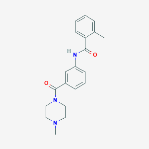 molecular formula C20H23N3O2 B267230 2-methyl-N-{3-[(4-methyl-1-piperazinyl)carbonyl]phenyl}benzamide 