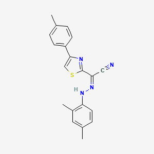 (Z)-N'-(2,4-dimethylphenyl)-4-(p-tolyl)thiazole-2-carbohydrazonoyl cyanide