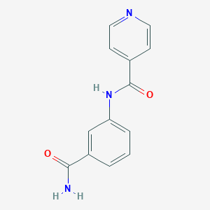 molecular formula C13H11N3O2 B267234 N-(3-carbamoylphenyl)pyridine-4-carboxamide 