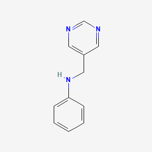 molecular formula C11H11N3 B2672340 n-(Pyrimidin-5-ylmethyl)aniline CAS No. 768383-69-3