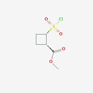 Methyl (1S,2S)-2-chlorosulfonylcyclobutane-1-carboxylate