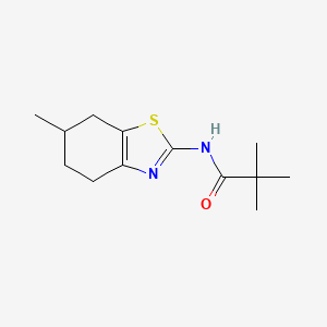 N-(6-methyl-4,5,6,7-tetrahydrobenzo[d]thiazol-2-yl)pivalamide