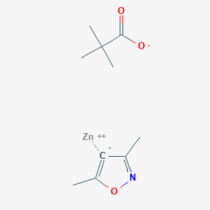 molecular formula C10H15NO3Zn B2672350 (3,5-Dimethylisoxazol-4-yl)zinc pivalate CAS No. 1344727-32-7