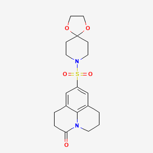 9-(1,4-dioxa-8-azaspiro[4.5]decan-8-ylsulfonyl)-1,2,6,7-tetrahydropyrido[3,2,1-ij]quinolin-3(5H)-one