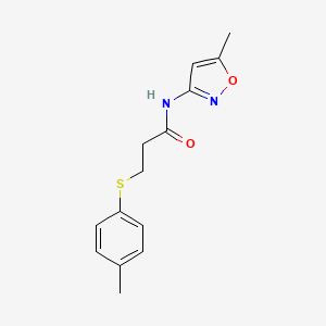 molecular formula C14H16N2O2S B2672354 N-(5-methylisoxazol-3-yl)-3-(p-tolylthio)propanamide CAS No. 895467-14-8
