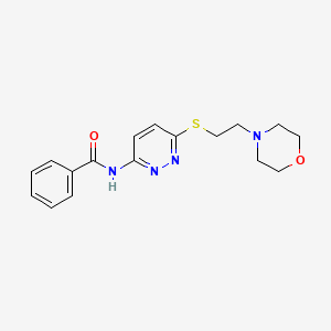 N-(6-((2-morpholinoethyl)thio)pyridazin-3-yl)benzamide