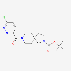 molecular formula C18H25ClN4O3 B2672361 Tert-butyl 8-(6-chloropyridazine-3-carbonyl)-2,8-diazaspiro[4.5]decane-2-carboxylate CAS No. 2378506-89-7