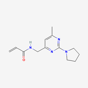 N-[(6-Methyl-2-pyrrolidin-1-ylpyrimidin-4-yl)methyl]prop-2-enamide