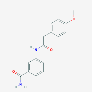 molecular formula C16H16N2O3 B267237 3-{[(4-Methoxyphenyl)acetyl]amino}benzamide 