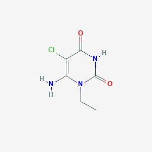 molecular formula C6H8ClN3O2 B2672373 6-amino-5-chloro-1-ethylpyrimidine-2,4(1H,3H)-dione CAS No. 1545350-95-5