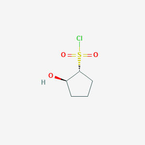 molecular formula C5H9ClO3S B2672399 转-2-羟基环戊烷-1-磺酰氯 CAS No. 1955548-44-3