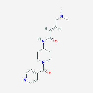 (E)-4-(Dimethylamino)-N-[1-(pyridine-4-carbonyl)piperidin-4-yl]but-2-enamide