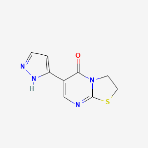 6-(1H-pyrazol-5-yl)-2,3-dihydro-5H-[1,3]thiazolo[3,2-a]pyrimidin-5-one