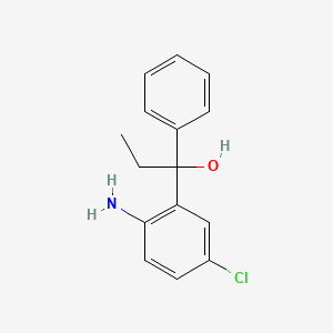 molecular formula C15H16ClNO B2672418 1-(2-Amino-5-chlorophenyl)-1-phenylpropan-1-ol CAS No. 56430-91-2