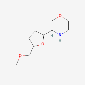 molecular formula C10H19NO3 B2672422 3-[5-(甲氧基甲基)氧戊-2-基]吗啉 CAS No. 1869214-14-1