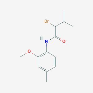 molecular formula C13H18BrNO2 B2672423 2-溴-N-(2-甲氧基-4-甲基苯基)-3-甲基丁酰胺 CAS No. 391220-28-3