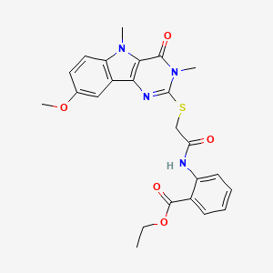 molecular formula C24H24N4O5S B2672430 N-[6-({[(4-乙氧基苯基)氨基]羰基}氨基)-4-甲基-1,3-苯并噻唑-2-基]-4-甲基苯磺酰胺 CAS No. 1113102-22-9