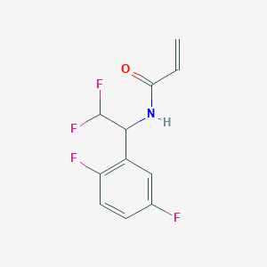 molecular formula C11H9F4NO B2672431 N-[1-(2,5-Difluorophenyl)-2,2-difluoroethyl]prop-2-enamide CAS No. 2411257-95-7