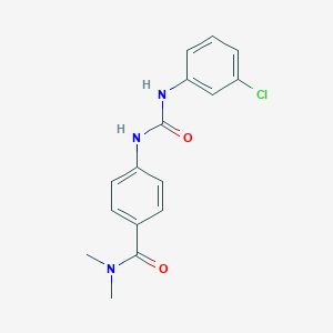 molecular formula C16H16ClN3O2 B267244 4-{[(3-chlorophenyl)carbamoyl]amino}-N,N-dimethylbenzamide 