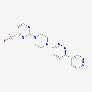 2-[4-(6-Pyridin-4-ylpyridazin-3-yl)piperazin-1-yl]-4-(trifluoromethyl)pyrimidine