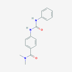 molecular formula C16H17N3O2 B267245 4-[(anilinocarbonyl)amino]-N,N-dimethylbenzamide 
