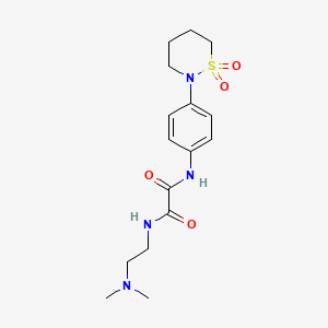 N1-(2-(dimethylamino)ethyl)-N2-(4-(1,1-dioxido-1,2-thiazinan-2-yl)phenyl)oxalamide