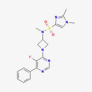 N-[1-(5-Fluoro-6-phenylpyrimidin-4-yl)azetidin-3-yl]-N,1,2-trimethylimidazole-4-sulfonamide