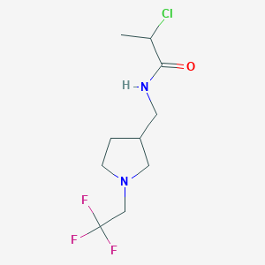 2-chloro-N-[[1-(2,2,2-trifluoroethyl)pyrrolidin-3-yl]methyl]propanamide