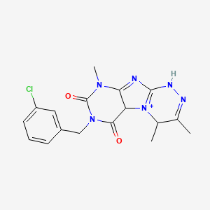 7-[(3-chlorophenyl)methyl]-3,4,9-trimethyl-1H,4H,6H,7H,8H,9H-[1,2,4]triazino[4,3-g]purine-6,8-dione