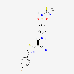 (E)-4-((2-(4-(4-bromophenyl)thiazol-2-yl)-2-cyanovinyl)amino)-N-(thiazol-2-yl)benzenesulfonamide