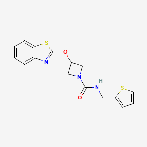 3-(benzo[d]thiazol-2-yloxy)-N-(thiophen-2-ylmethyl)azetidine-1-carboxamide