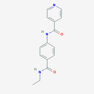 molecular formula C15H15N3O2 B267249 N-{4-[(ethylamino)carbonyl]phenyl}isonicotinamide 