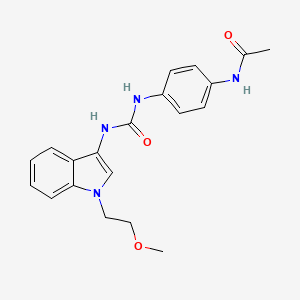 molecular formula C20H22N4O3 B2672490 N-(4-(3-(1-(2-methoxyethyl)-1H-indol-3-yl)ureido)phenyl)acetamide CAS No. 941902-64-3