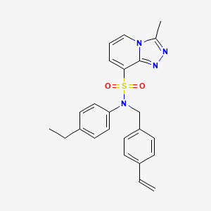 molecular formula C24H24N4O2S B2672491 N-(4-ethylphenyl)-3-methyl-N-(4-vinylbenzyl)[1,2,4]triazolo[4,3-a]pyridine-8-sulfonamide CAS No. 1251586-85-2