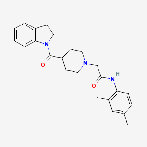 molecular formula C24H29N3O2 B2672504 N-(2,4-二甲基苯基)-2-(4-(吲哚-1-甲酰)哌啶-1-基)乙酰胺 CAS No. 954035-11-1