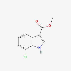 molecular formula C10H8ClNO2 B2672507 甲酸甲酯 7-氯-1H-吲哚-3-甲酸酯 CAS No. 1260836-55-2