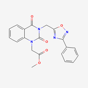 methyl [2,4-dioxo-3-[(3-phenyl-1,2,4-oxadiazol-5-yl)methyl]-3,4-dihydroquinazolin-1(2H)-yl]acetate