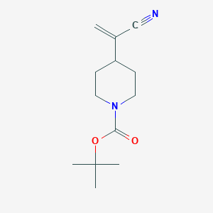 molecular formula C13H20N2O2 B2672528 叔丁基-4-(1-氰基乙烯基)哌啶-1-甲酸酯 CAS No. 2138390-36-8