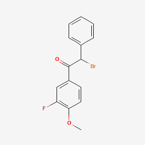 molecular formula C15H12BrFO2 B2672531 2-Bromo-1-(3-fluoro-4-methoxyphenyl)-2-phenylethanone CAS No. 371951-82-5