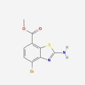 molecular formula C9H7BrN2O2S B2672534 Methyl 2-amino-4-bromobenzo[d]thiazole-7-carboxylate CAS No. 2057406-22-9