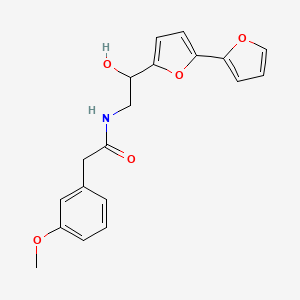 molecular formula C19H19NO5 B2672538 N-(2-{[2,2'-bifuran]-5-yl}-2-hydroxyethyl)-2-(3-methoxyphenyl)acetamide CAS No. 2309222-23-7