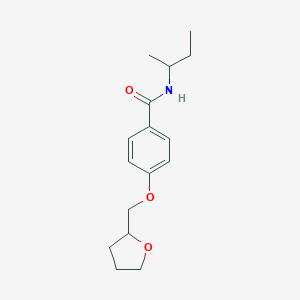 molecular formula C16H23NO3 B267254 N-(sec-butyl)-4-(tetrahydro-2-furanylmethoxy)benzamide 