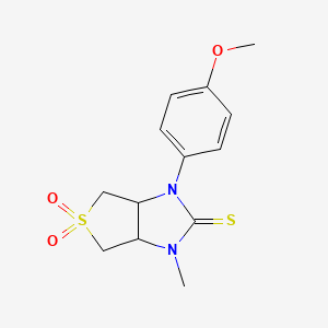 1-(4-methoxyphenyl)-3-methyltetrahydro-1H-thieno[3,4-d]imidazole-2(3H)-thione 5,5-dioxide