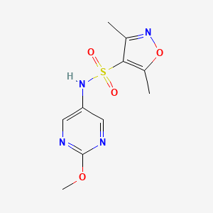 molecular formula C10H12N4O4S B2672549 N-(2-甲氧基嘧啶-5-基)-3,5-二甲基异噁唑-4-磺酰胺 CAS No. 1795266-30-6