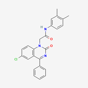 2-(6-chloro-2-oxo-4-phenylquinazolin-1(2H)-yl)-N-(3,4-dimethylphenyl)acetamide