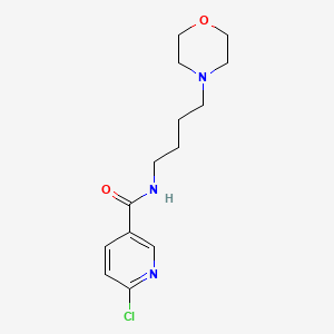 6-chloro-N-[4-(morpholin-4-yl)butyl]pyridine-3-carboxamide