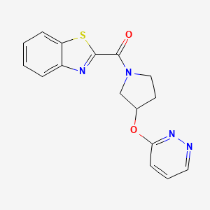 Benzo[d]thiazol-2-yl(3-(pyridazin-3-yloxy)pyrrolidin-1-yl)methanone
