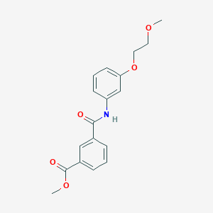 molecular formula C18H19NO5 B267257 Methyl 3-({[3-(2-methoxyethoxy)phenyl]amino}carbonyl)benzoate 