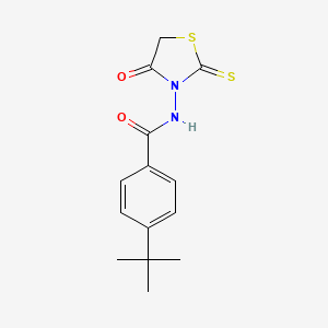 molecular formula C14H16N2O2S2 B2672572 4-tert-butyl-N-(4-oxo-2-sulfanylidene-1,3-thiazolidin-3-yl)benzamide CAS No. 356569-52-3